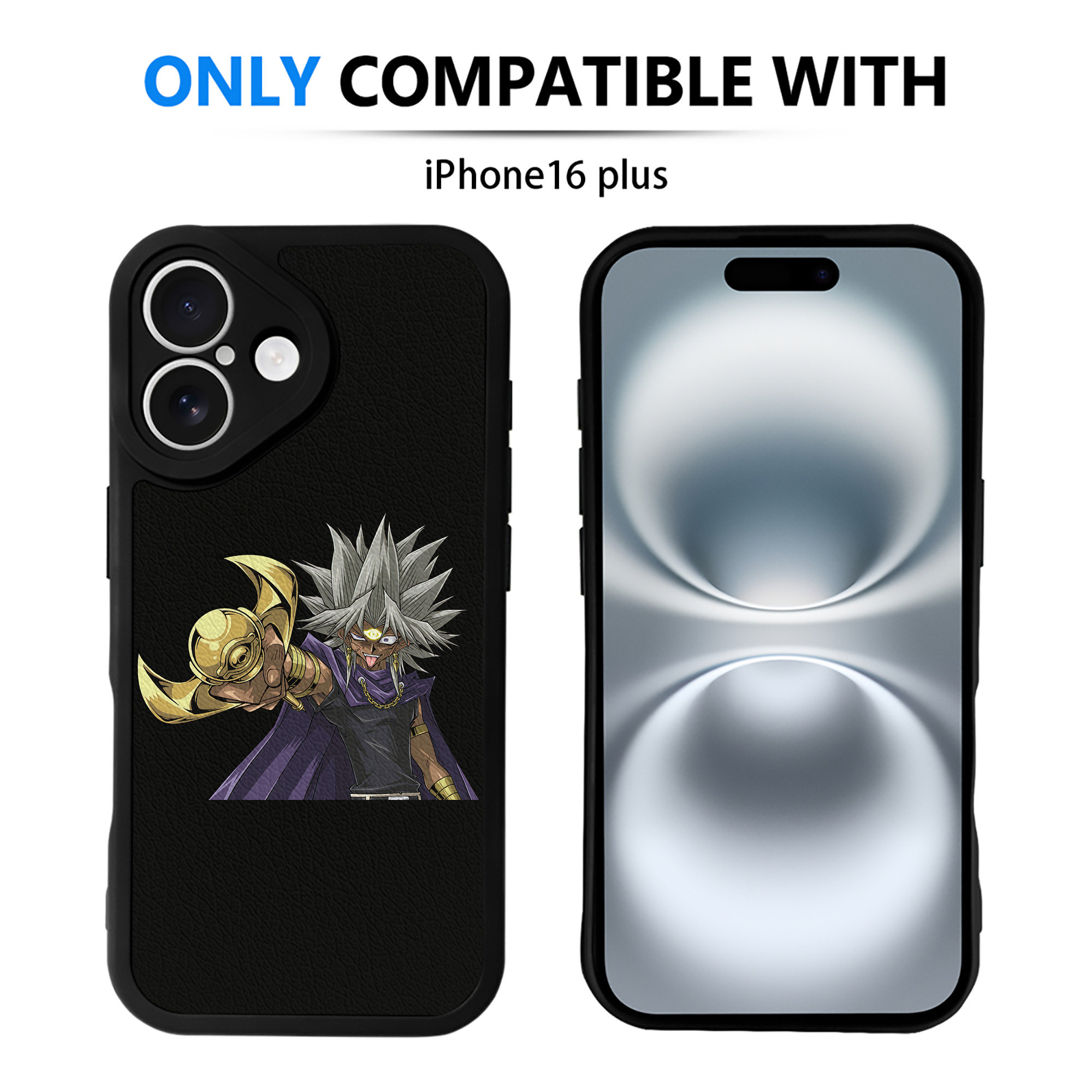 遊☆戯☆王 Yu-Gi-Oh! 【iPhone 16シリーズ対応】シリコンスマホケース（レザー調） 材質：シリコン